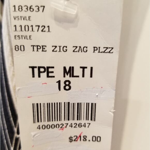 Joseph Ribkoff New Zig Zag Palazzo Pants Flowy Wide Leg Black Grey Taupe Plus 18 - Picture 9 of 14